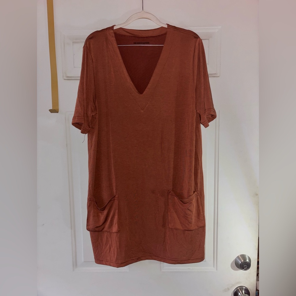 One Teaspoon brown 2-pocket shirt dress size M